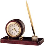 Clock with White Dial and Triple Brass Tone Bezel (image for) Clock with White Dial and Triple Brass Tone Bezel