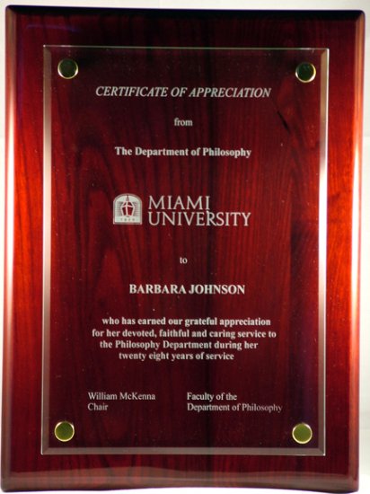(image for) Floating Glass Plaque