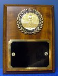Cherry Finish Plaque with Disk Insert (image for) Cherry Finish Plaque with Disk Insert