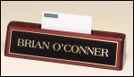 (image for) Rosewood Nameplate with Card Holder