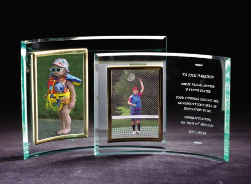 (image for) Glass Crescent Picture Frames- Vertical