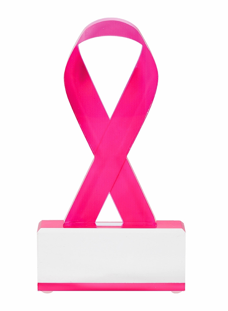 Acrylic Pink Ribbon Award