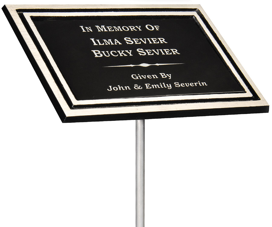 Cast Aluminum Plaques with Stake