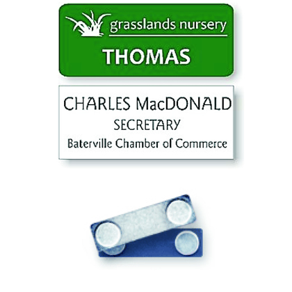Plastic Name Tag with Magnet Fastner